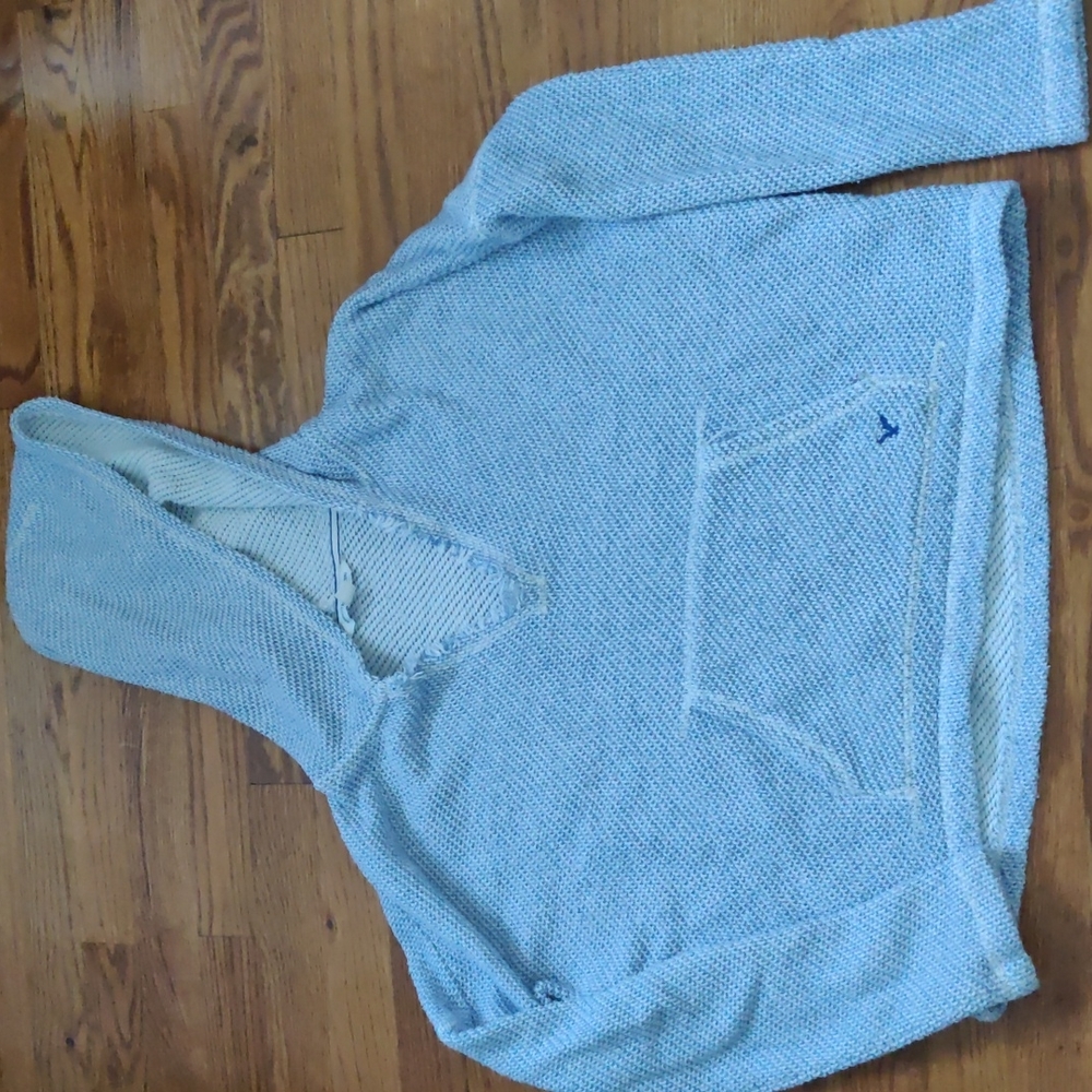 American eagle outfitters blue knit hoodie